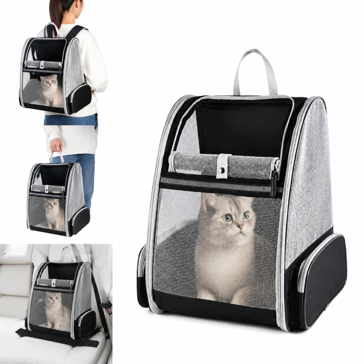 Lightweight backpack for dogs, cat carrier for small and medium-sized up to 9 kg