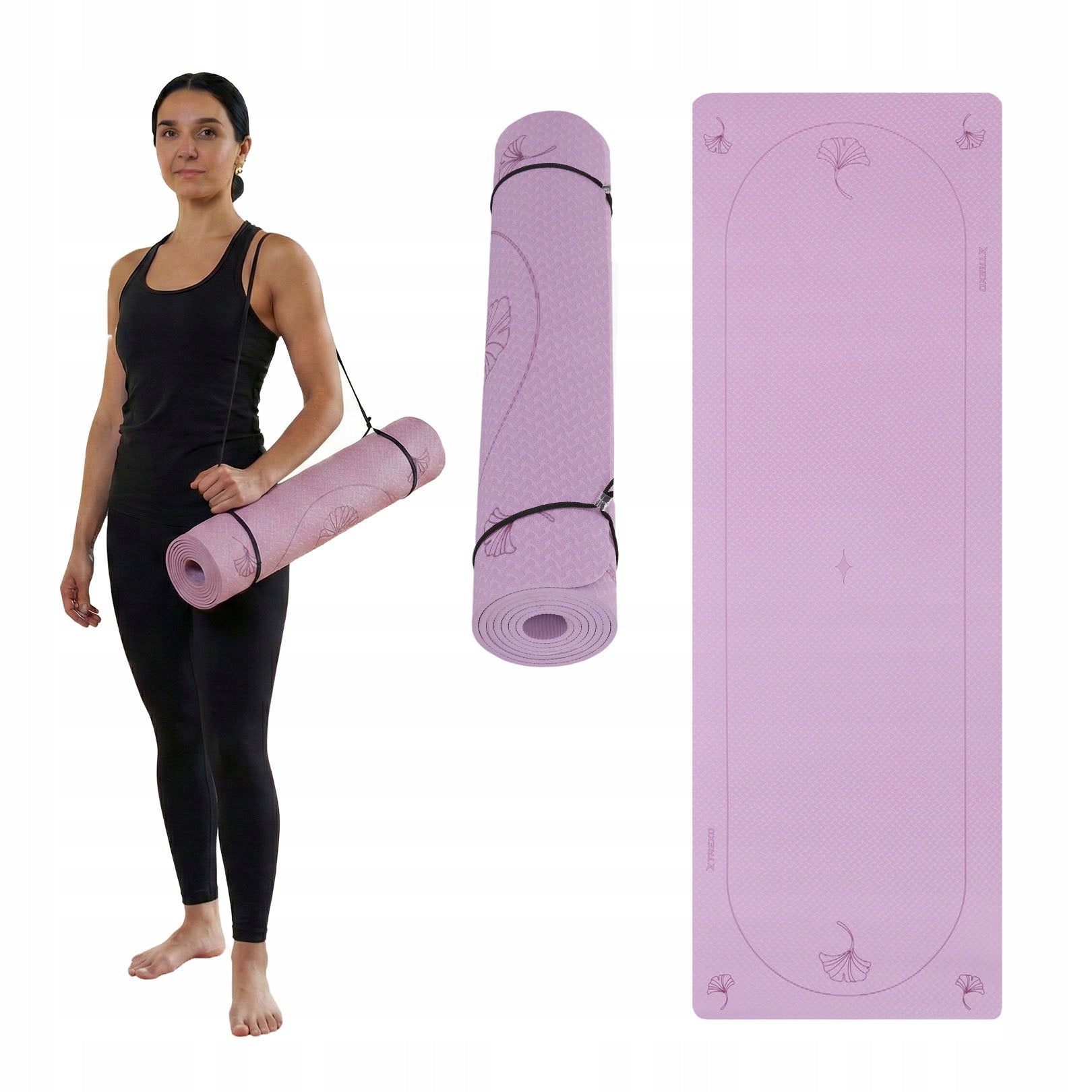 Lightweight non-slip fitness mat for yoga exercises XTREXO EcoGrip 6mm