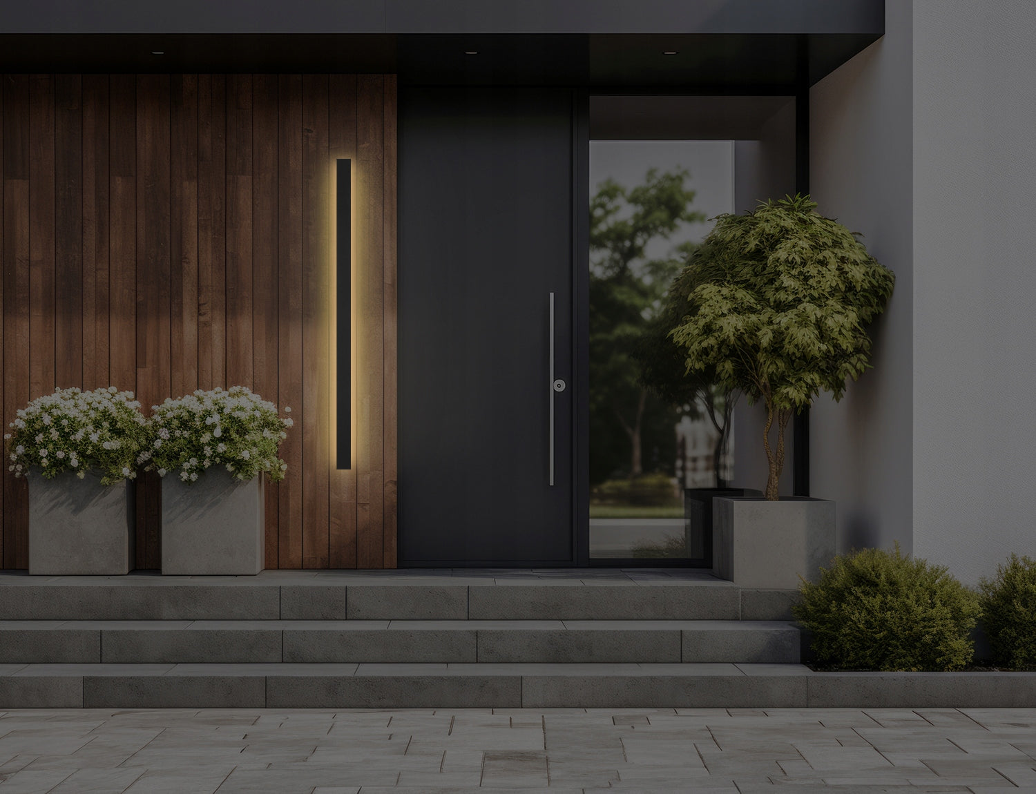 Linear wall lamp modern outdoor garden wall lamp IP65 LED 100cm Brand Wobako