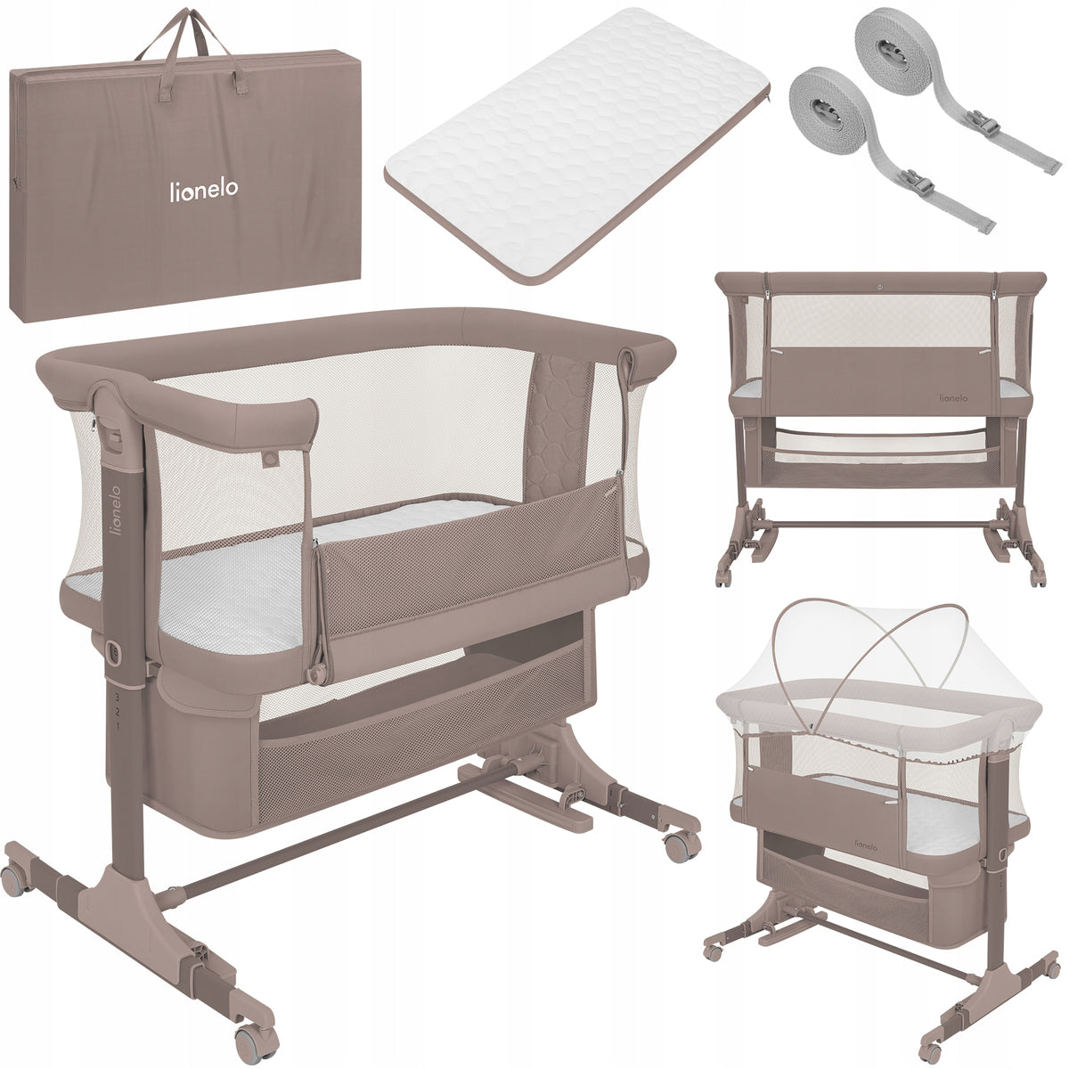 Lionelo Cot Jodie 3in1 Beige Taupe Brand Lionelo