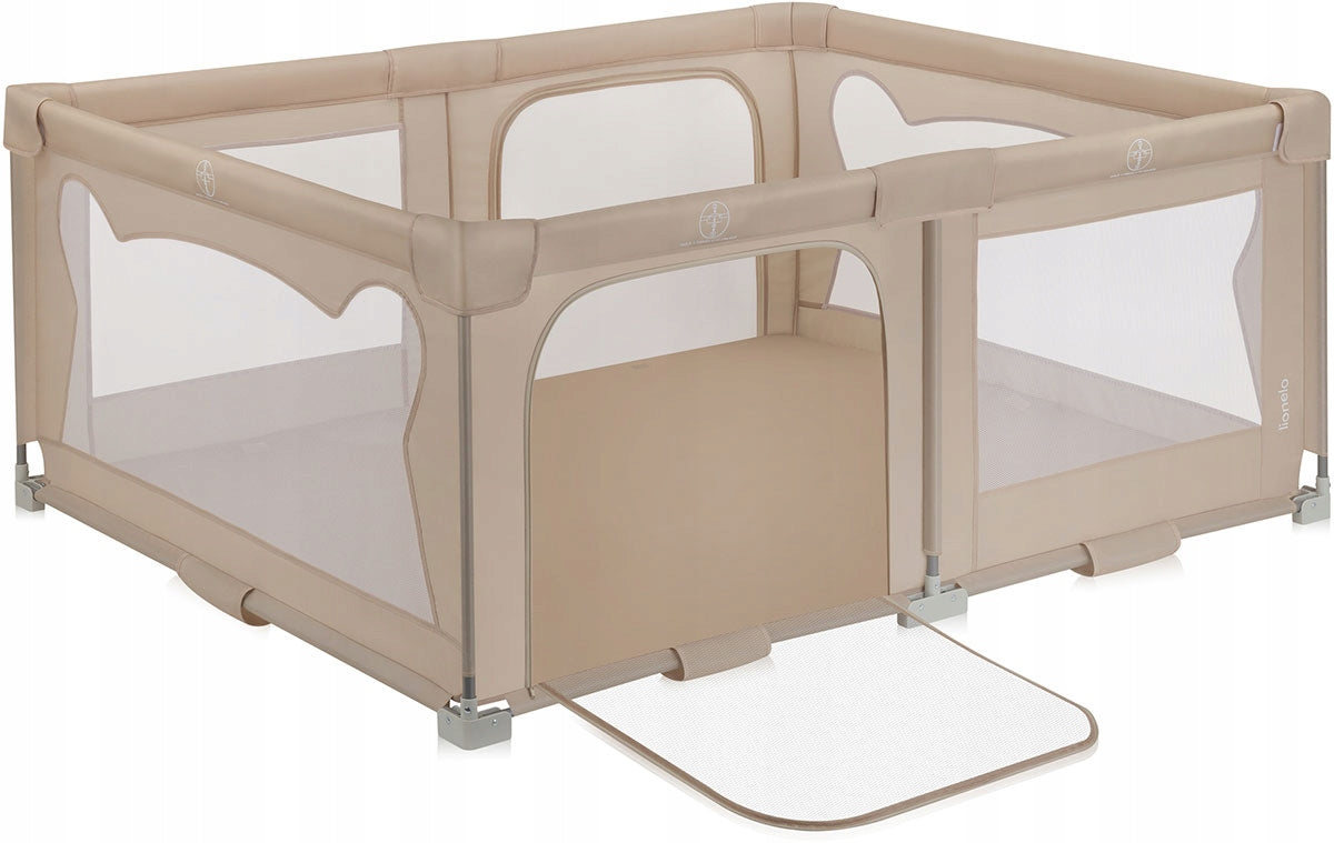 Lionelo Florence - large folding playpen for children 150x180 cm | Beige Sand