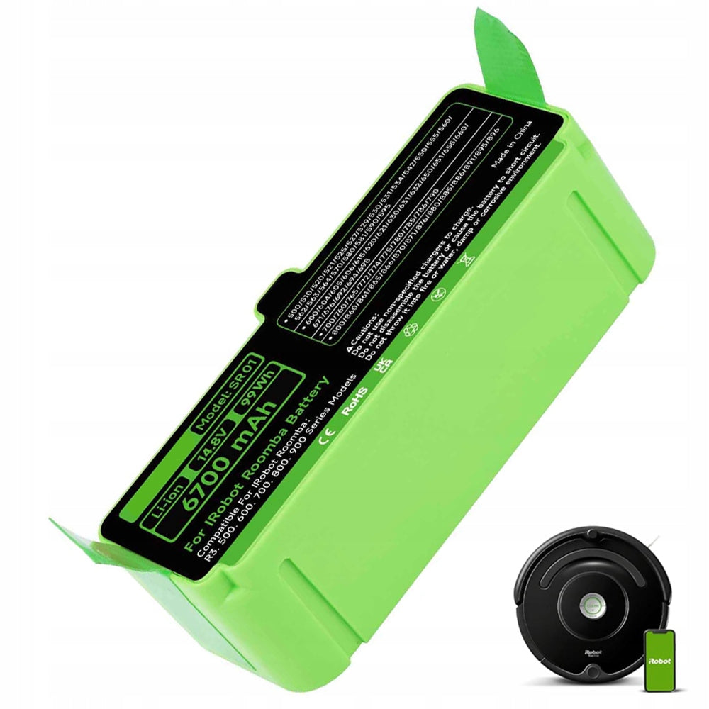 Lithium battery for iRobot Roomba 900 800 700 600 500 6700mAh