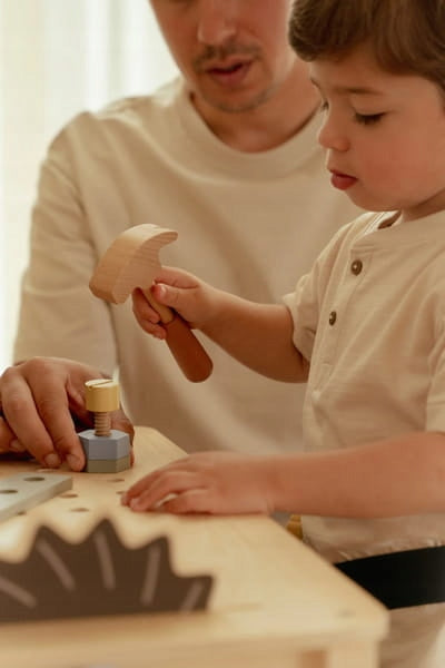 Little Dutch Wooden Workshop for Children 3+ | 7 FSC Tools | Toy Ed Kid's age 3+ years