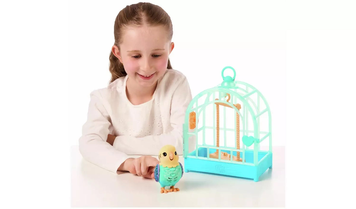Little Live Pets INDIA Talking Bird with Cage In Cage Blue Sounds Manufacturer code 26691