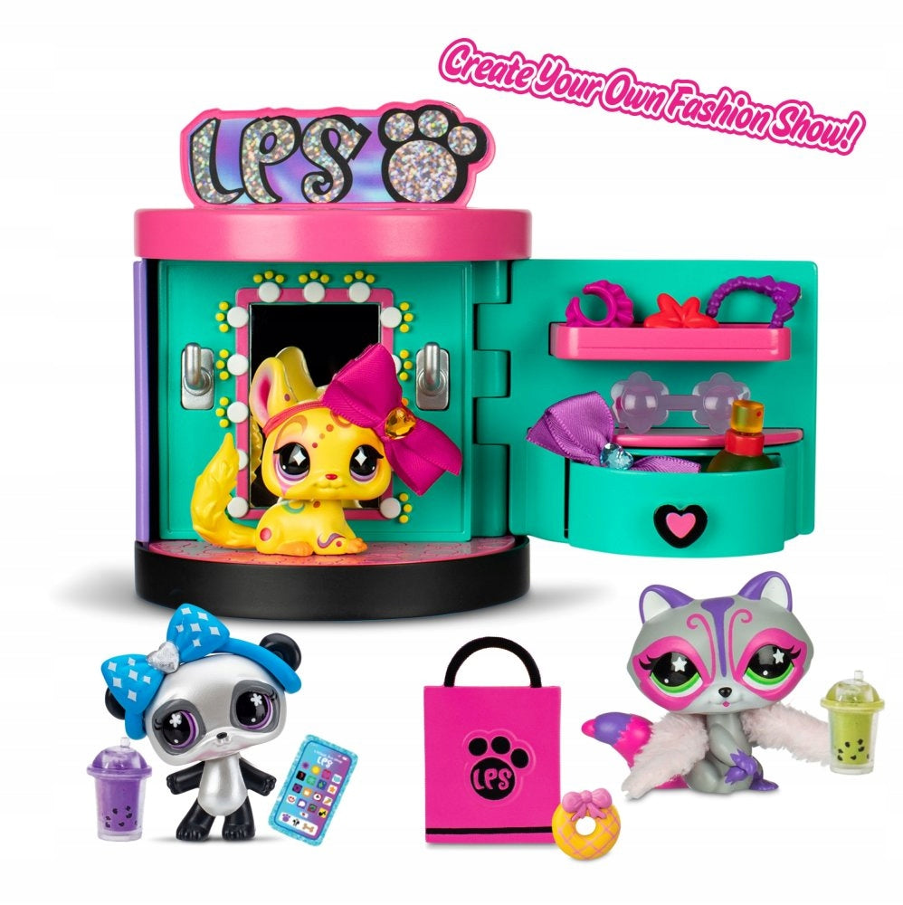 Littlest Pet Shop STYLISH BOUTIQUE Set of 3 animals Wardrobe 3-PACK accessories Brand Littlest Pet Shop
