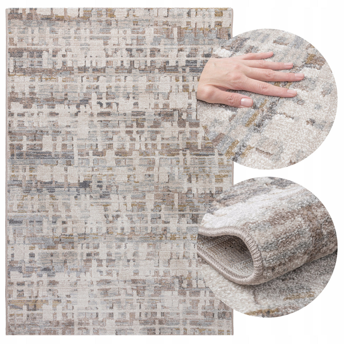 Living Room Rug Modern 160x230 Soft Elegant Stylish Meaty Fashionable