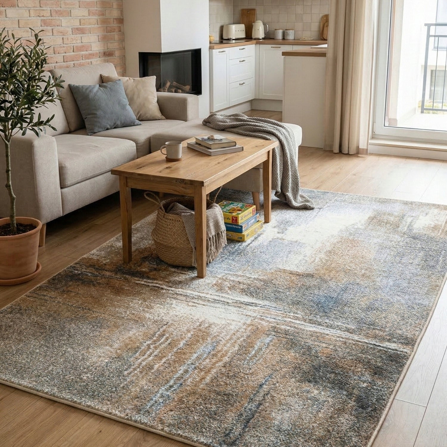 Living Room Rug Modern 160x230cm Thick Meaty Rug Concrete LOFT Manufacturer code EF0529