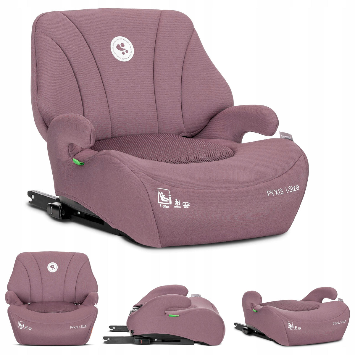 Lorelli with backrest i-Size 125-150cm ISOFIX 2in1 elevation Pink