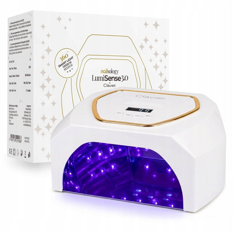 LumiSense 3.0 UV/LED 360° Nail Lamp, White, 268W Clavier