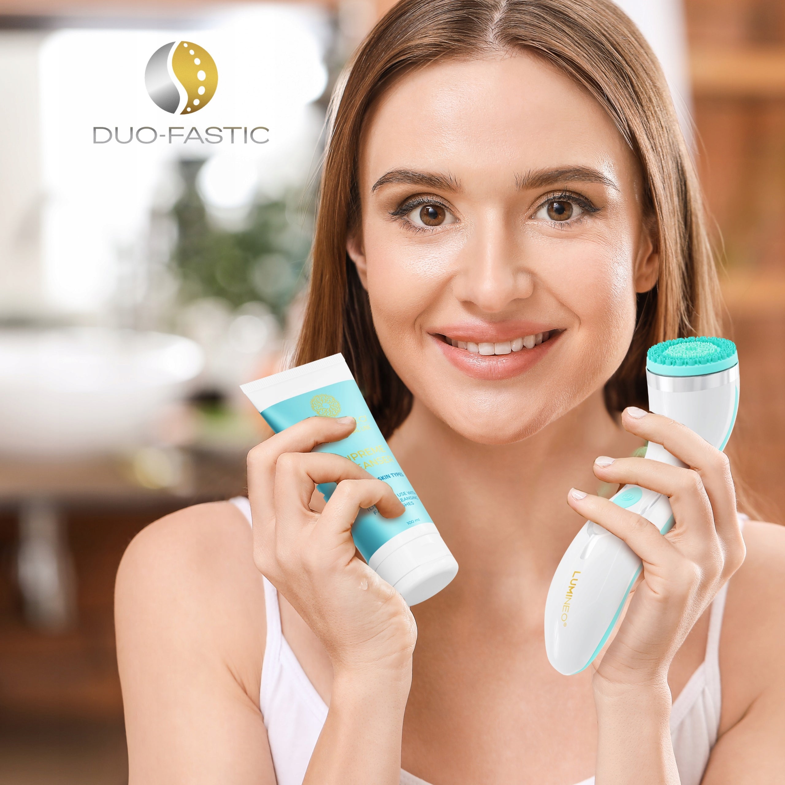 Lumineo Brush PRO turquoise 4 tips + gel for all skin types Manufacturer code LN-BRPRO-TQ01