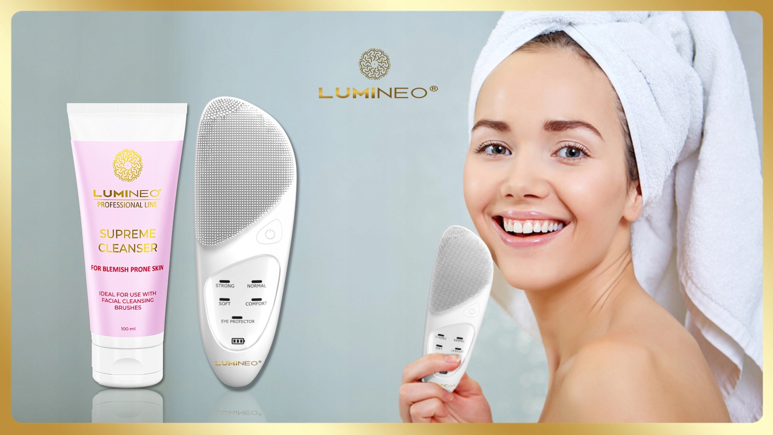 Lumineo SONIC pearl face brush + gel for problematic skin EAN (GTIN) 5904726872741