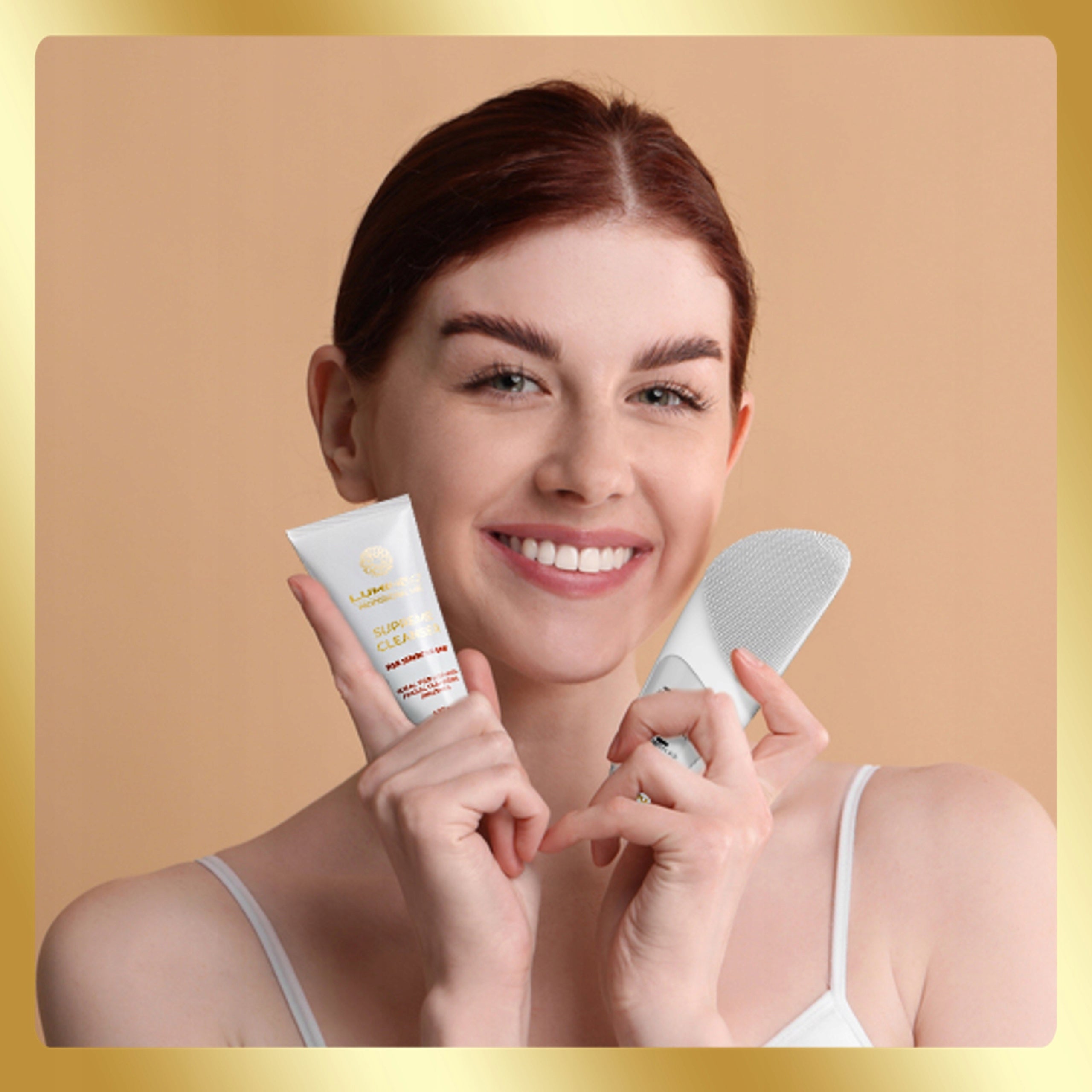 Lumineo SONIC pearl face brush + gel for sensitive skin Manufacturer code LN-BR
