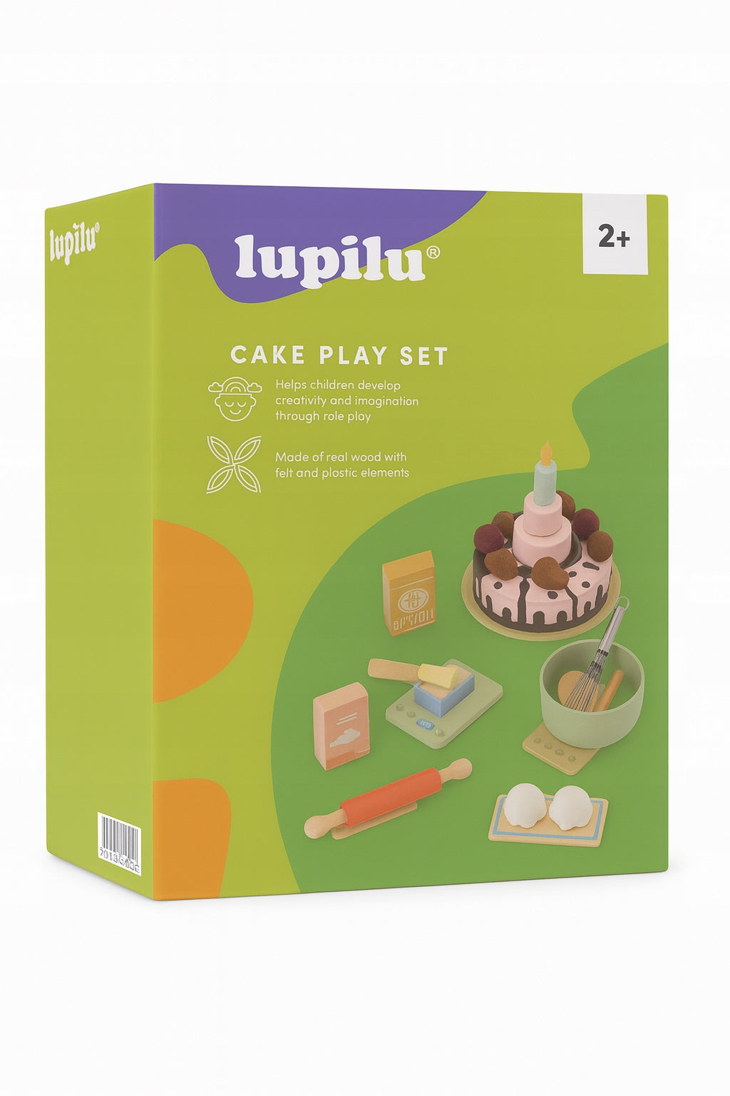Lupilu Wooden Cake Set 31 el Kitchen Accessories + LED Candle Brand Lupilu