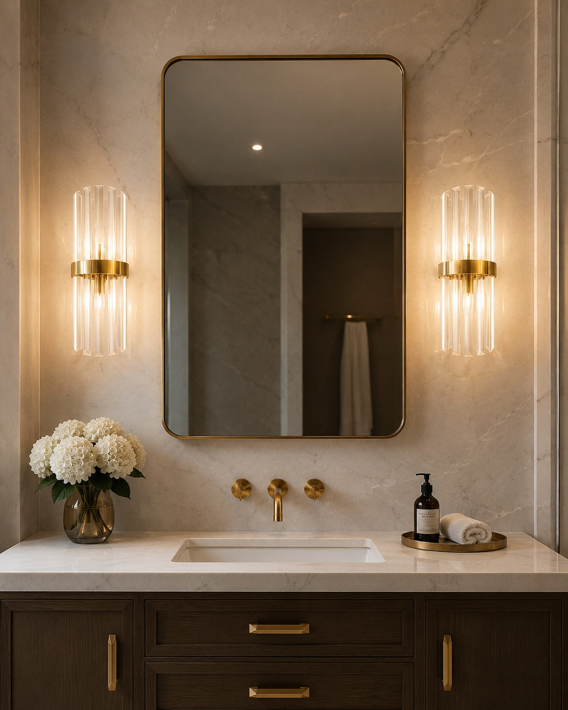 Luxita Wall - wall lamp 45 cm crystal glamour elegant gold shimmering Manufacturer code LUI-W-H45-02