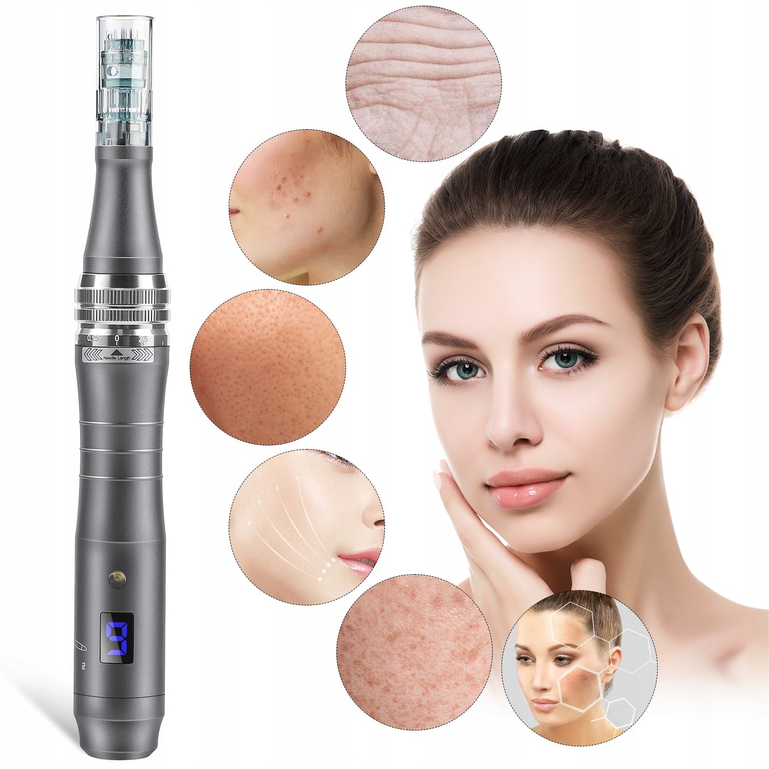 M8-W + 20 Cartridges WIRELESS Dermapen for Microneedling Model M8-W