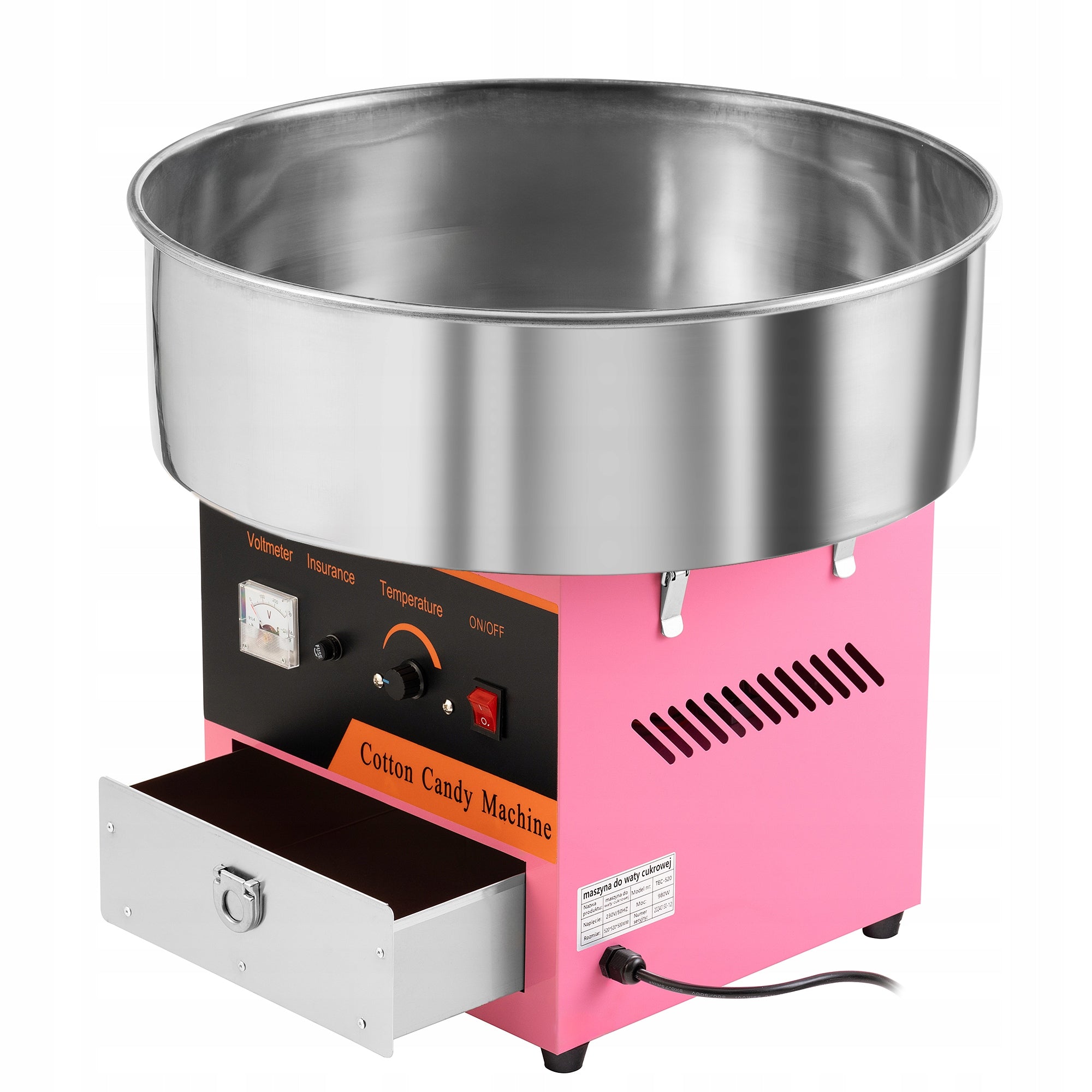 MACHINE COTTON CANDY MACHINE PROFESSIONAL ELECTRIC 980W Brand no brand