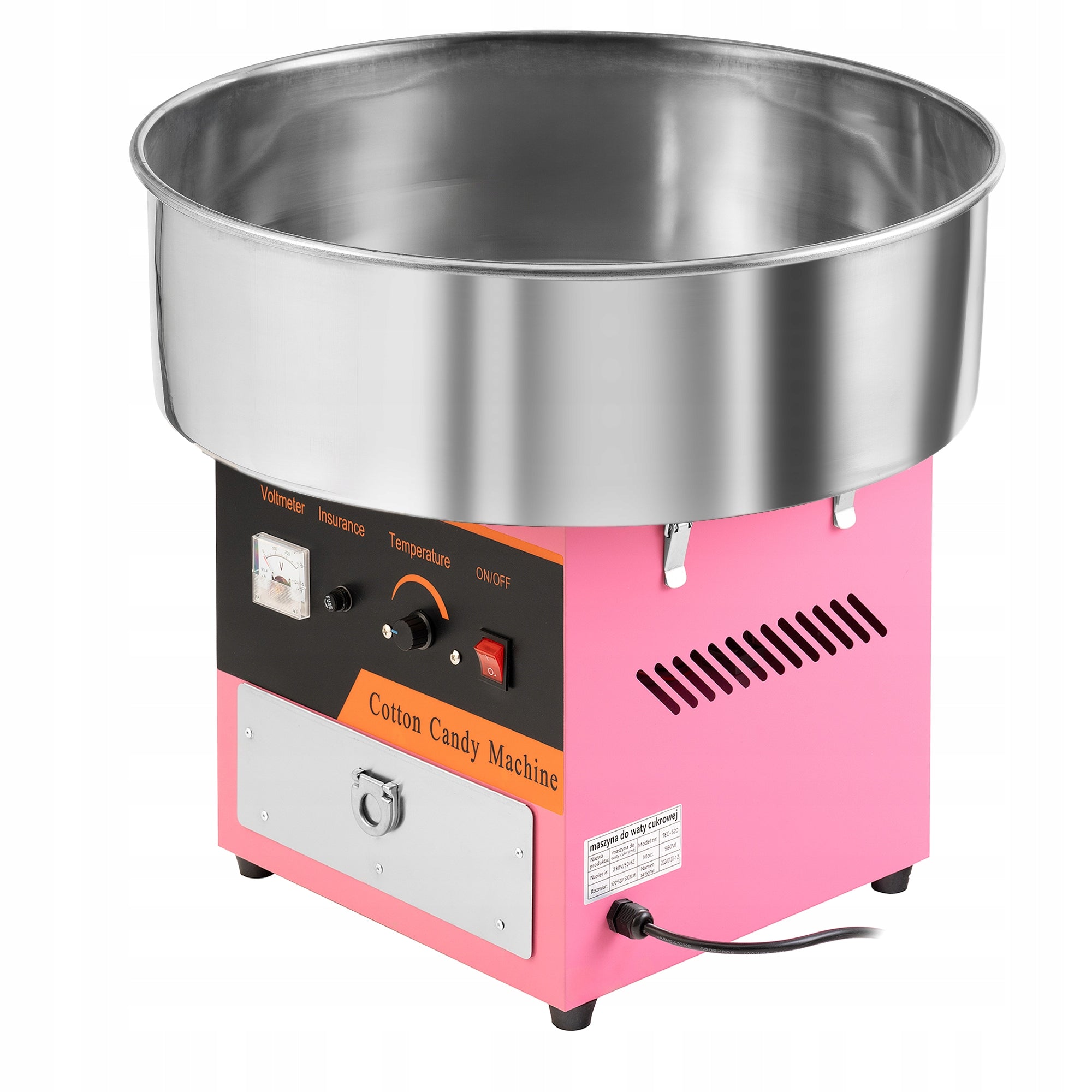 MACHINE COTTON CANDY MACHINE PROFESSIONAL ELECTRIC 980W