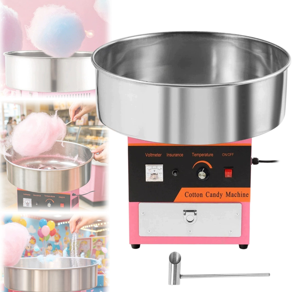 MACHINE COTTON CANDY MACHINE PROFESSIONAL ELECTRIC 980W
