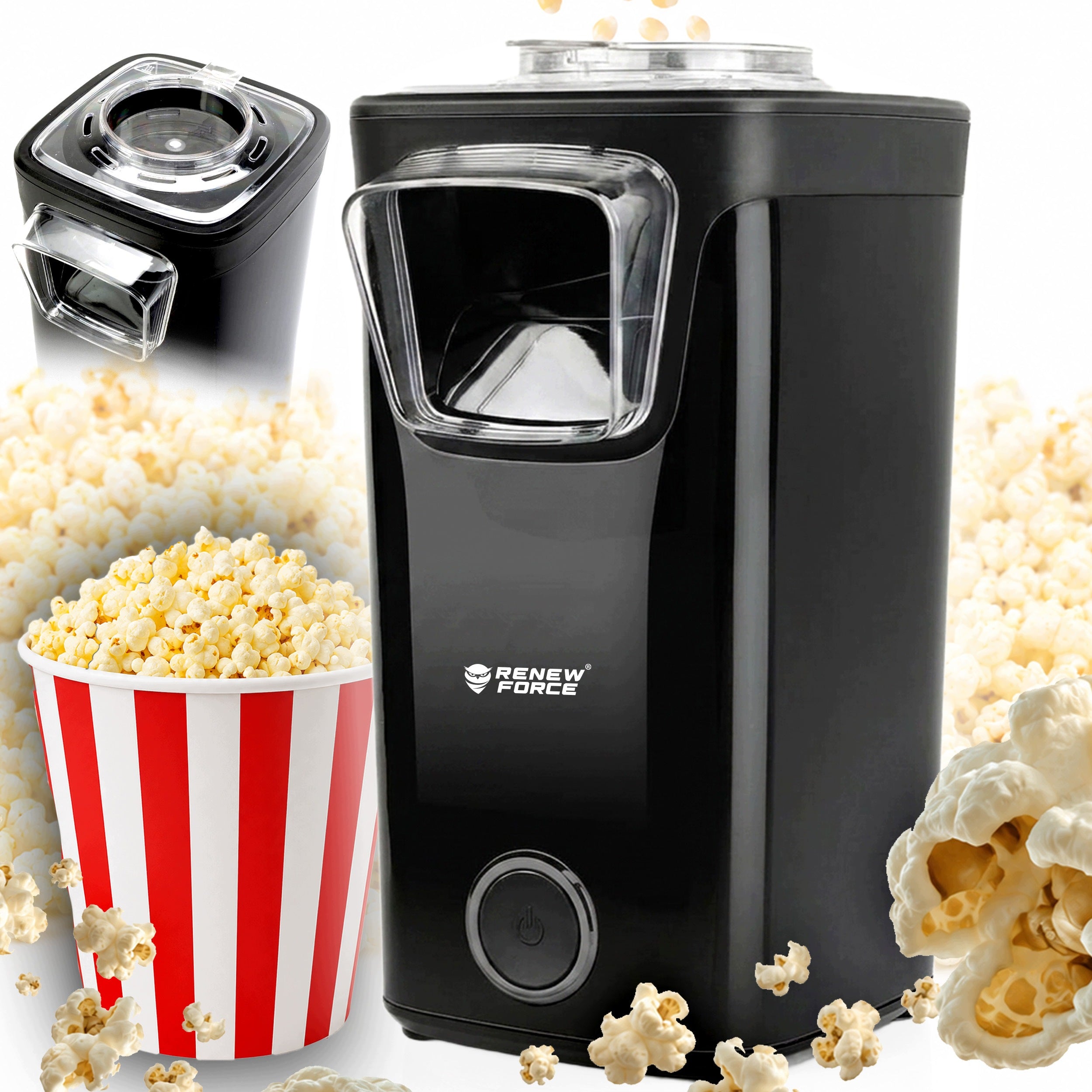 MACHINE DEVICE FOR MAKING POPCORN WITHOUT FAT 1100W BLACK