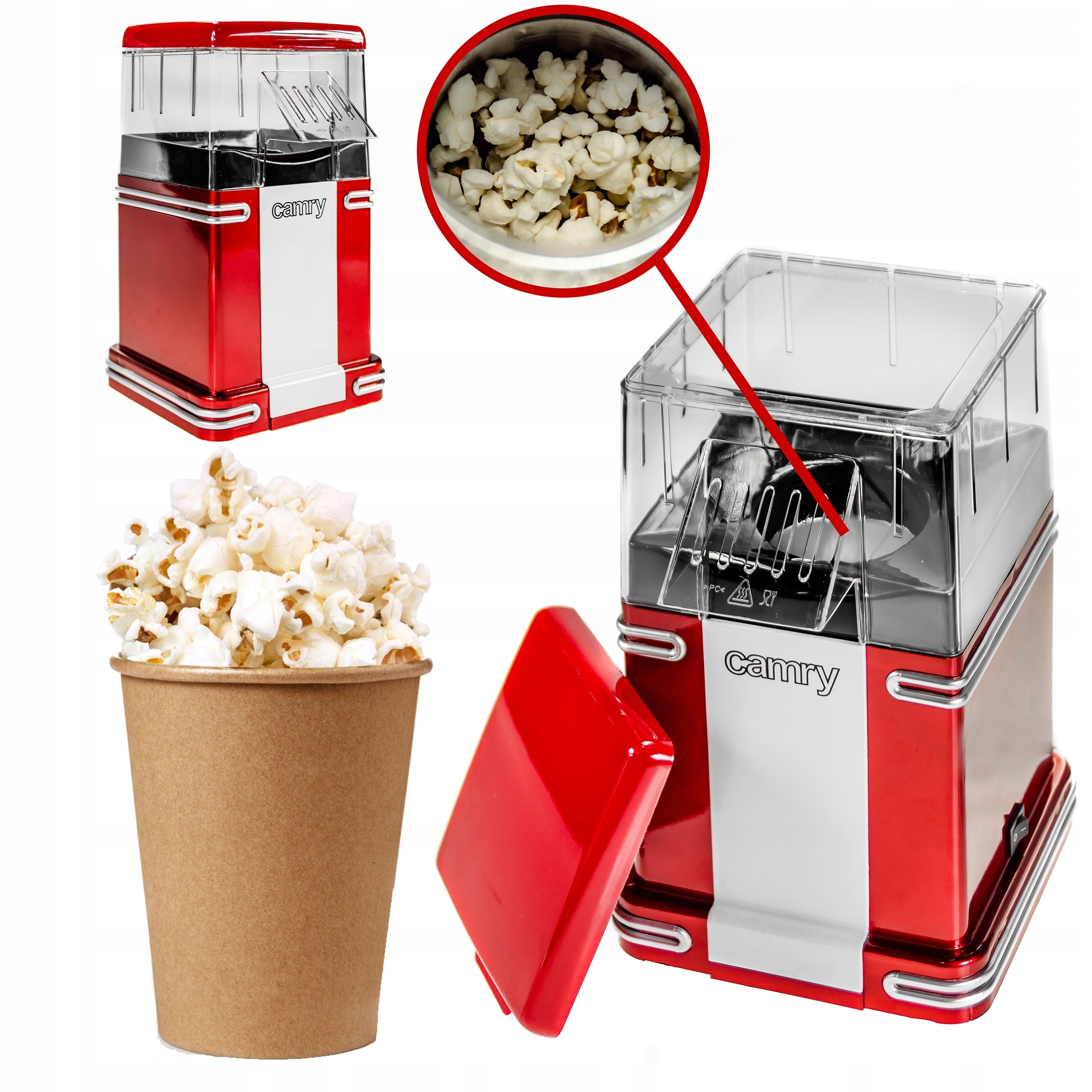 MACHINE FOR MAKING POPCORN WITHOUT FAT MACHINE CAMRY HOMEMADE MACHINE Packaging status original