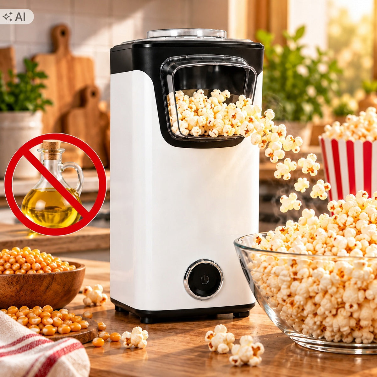 MACHINE FOR MAKING POPCORN WITHOUT FAT MACHINE DEVICE 1100W WHITE Manufacturer code DA751A MASZYNA DO POPCORNU