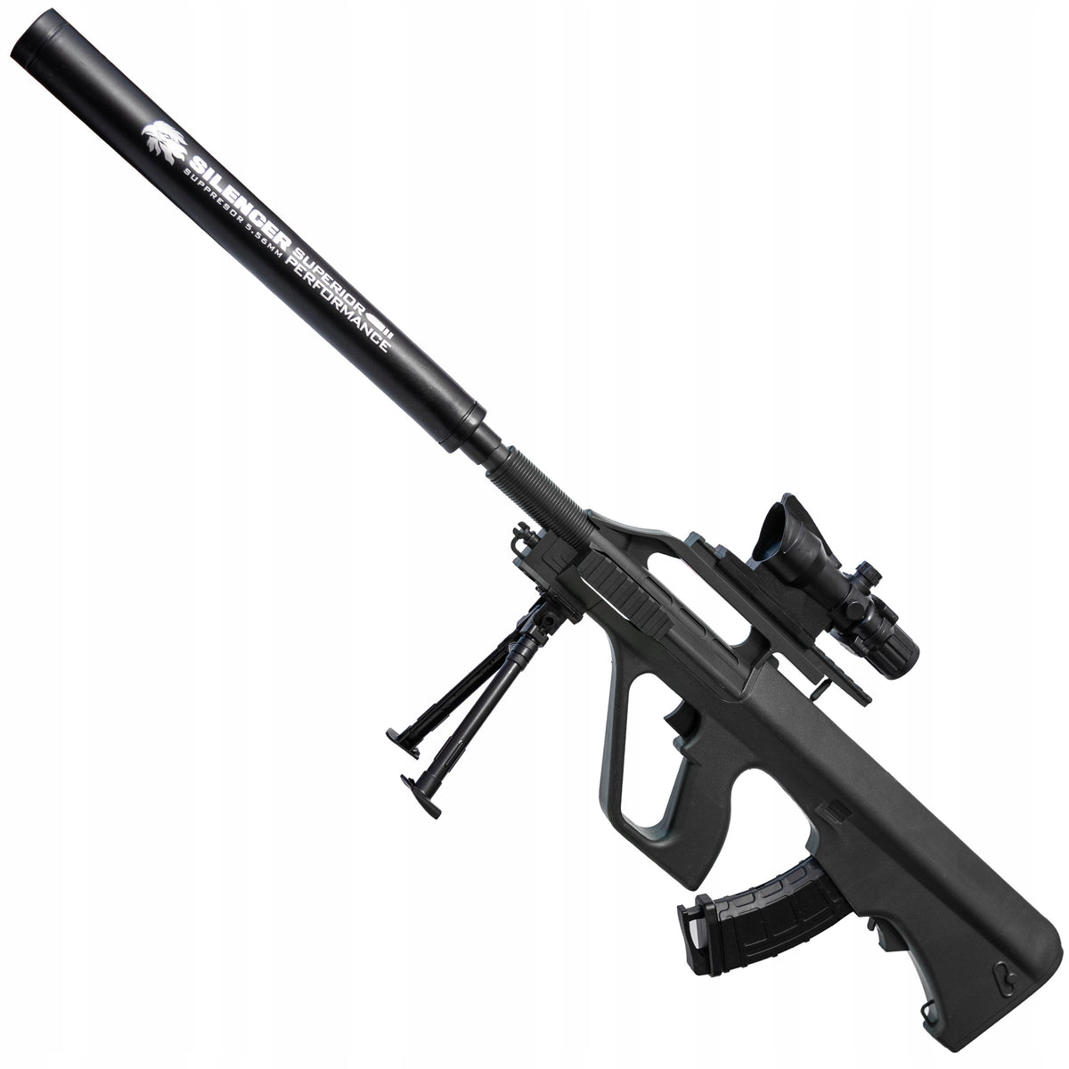MACHINE GUN PLASTIC BALL GUN WITH LASER LARGE 94CM EAN (GTIN) 5905623000572