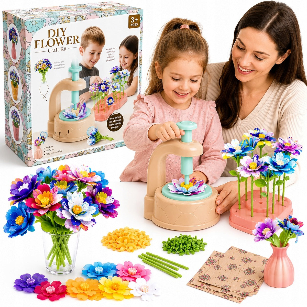 MACHINE for Creating Flowers 3D Creative Set XXL 160 element DIY BOUQUETS Packaging status original