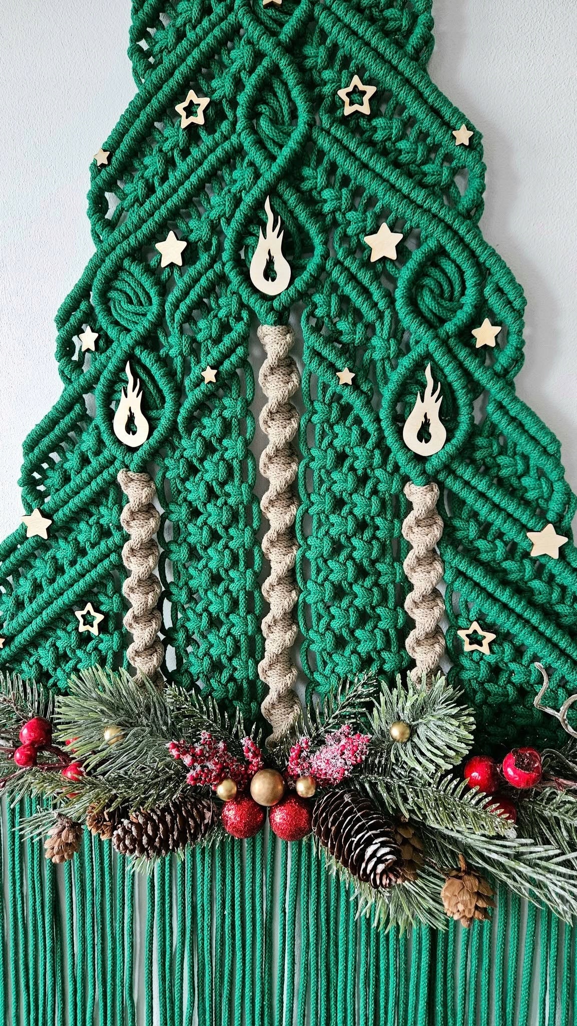 MACRAME CHRISTMAS TREE, STRING CHRISTMAS TREE, CHRISTMAS DECORATION, MACRAME Manufacturer code CHOINKA 110 CM