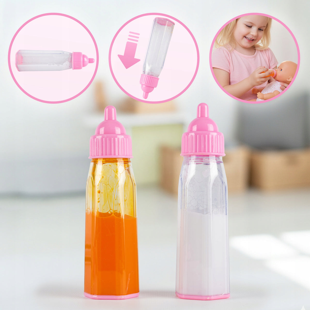 MAGIC BOTTLE BABY DOLL ACCESSORY SET DISAPPEARING MILK PACIFIER Manufacturer code KP9416