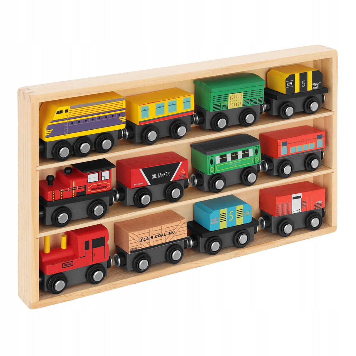 MAGNET TRAIN LOCOMOTIVE WOODEN RAILWAY Packaging status original