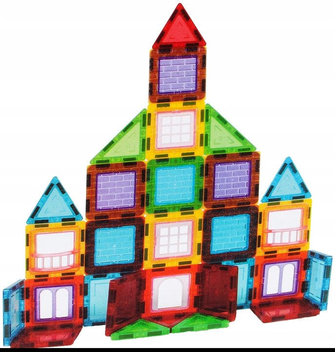 MAGNETIC BLOCKS LARGE 3 YEAR OLD CONSTRUCTION EDUCATIONAL MAGNETIC TILES 70