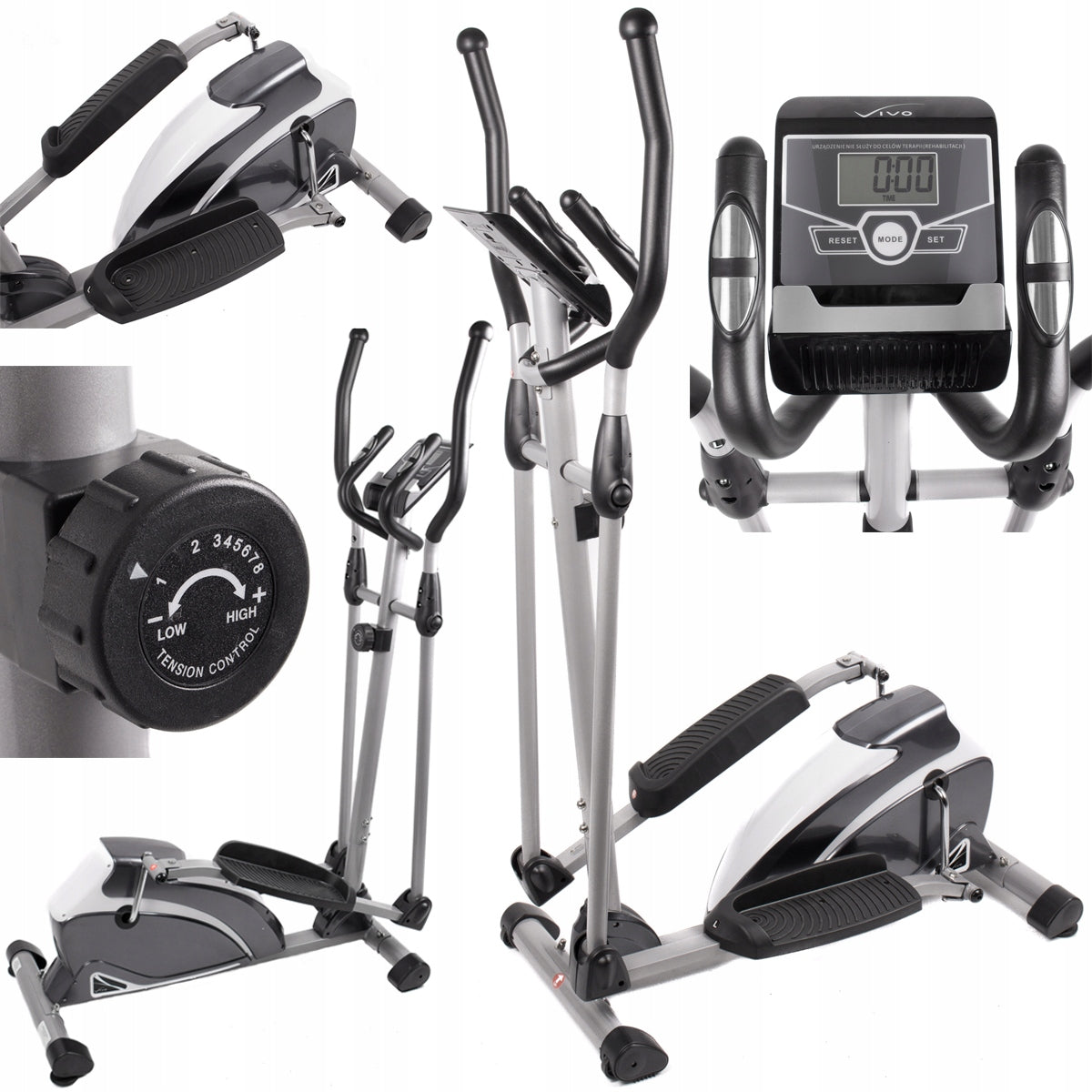 MAGNETIC ELLIPTICAL CROSS TRAINER ELLIPTICAL EXERCISE BIKE VIVO ZX-1220
