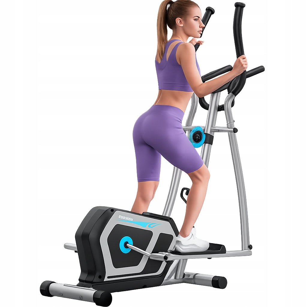 MAGNETIC ELLIPTICAL CROSS TRAINER FOR HOME EXERCISES 3 IN 1 16 LEVELS DISPLAY