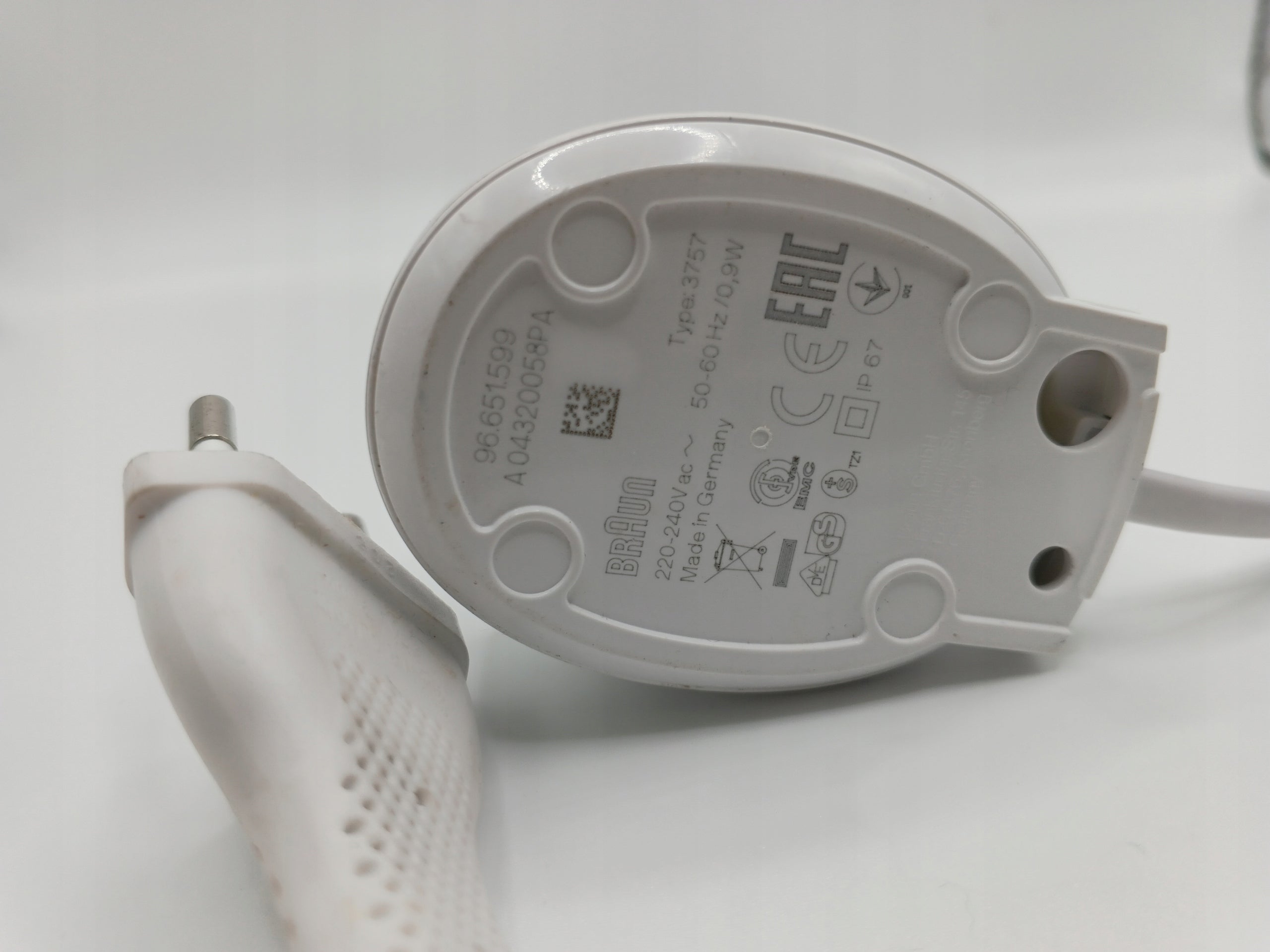 MAGNETIC INDUCTION CHARGER BRAUN 3757 ELECTRIC TOOTHBRUSH ORAL-B Manufacturer code 12345