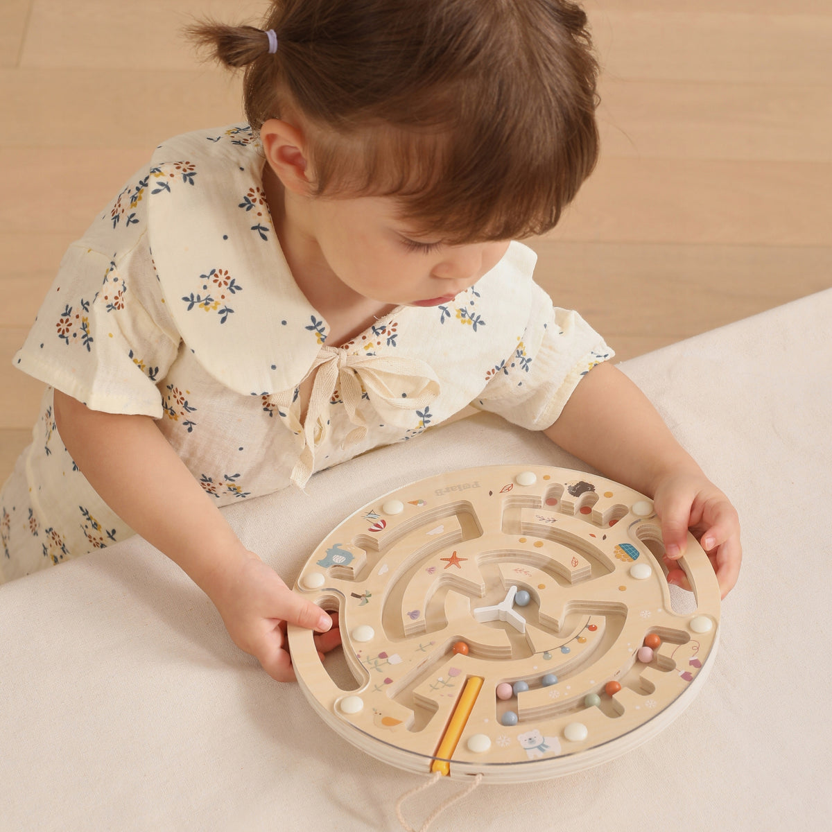 MAGNETIC MAZE WOODEN BALLS STYLUS SENSORY GAME 18M+ VIGA POLARB Brand Viga