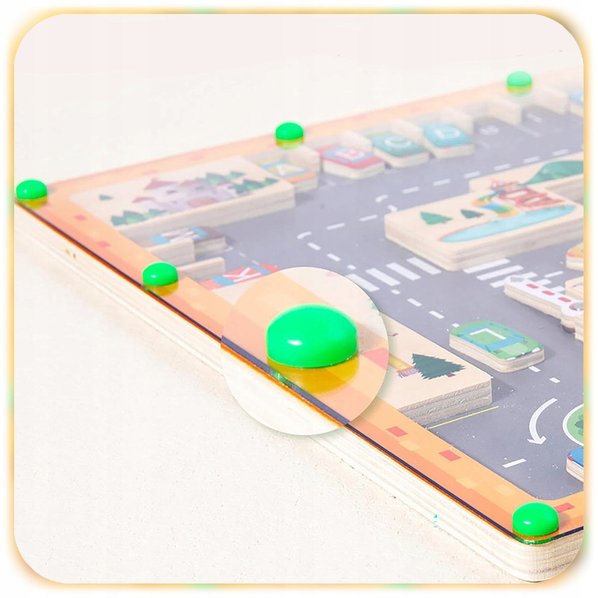 MAGNETIC PARKING ALPHABET LABYRINTH BOARD MONTESSORI WOODEN GAME XL Packaging status original