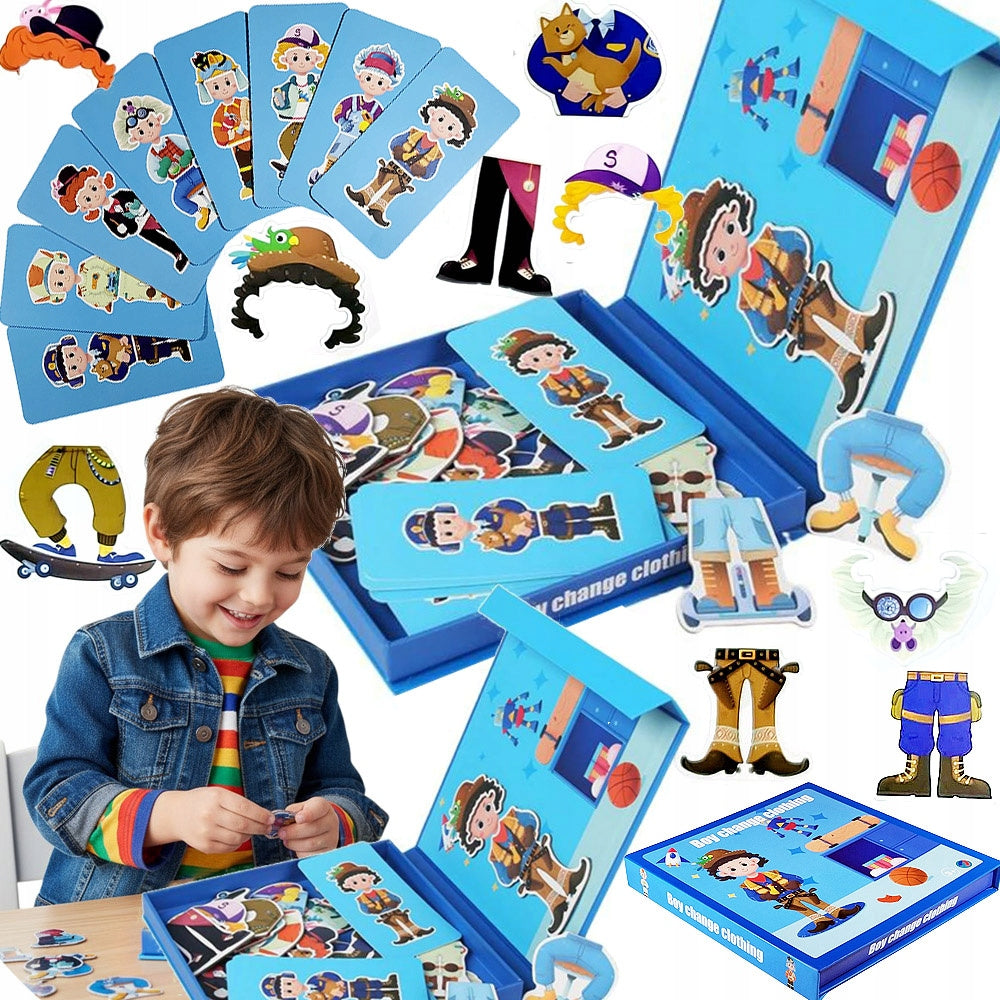 MAGNETIC PUZZLE CREATIVE DRESSING BOY COMPETITION DRESS UP