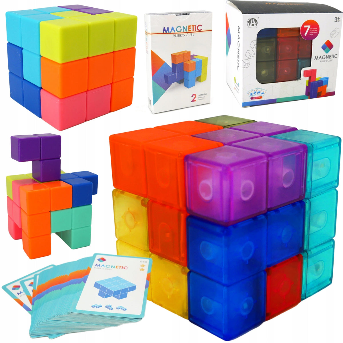 MAGNETIC PUZZLE CUBE PUZZLE magic ANTI-STRESS PUZZLE SET