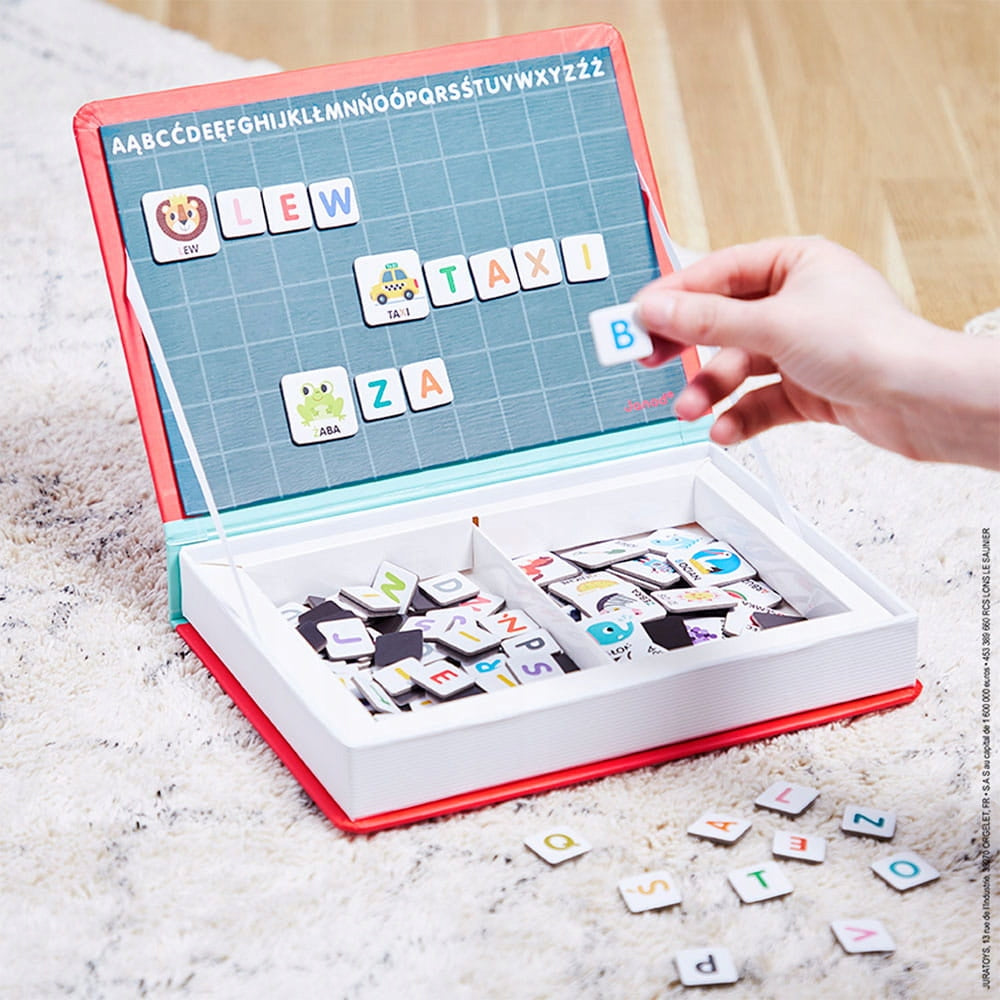 MAGNETIC PUZZLE Polish ALPHABET PUZZLE LETTERS MAGNETIBOOK JANOD Brand Janod