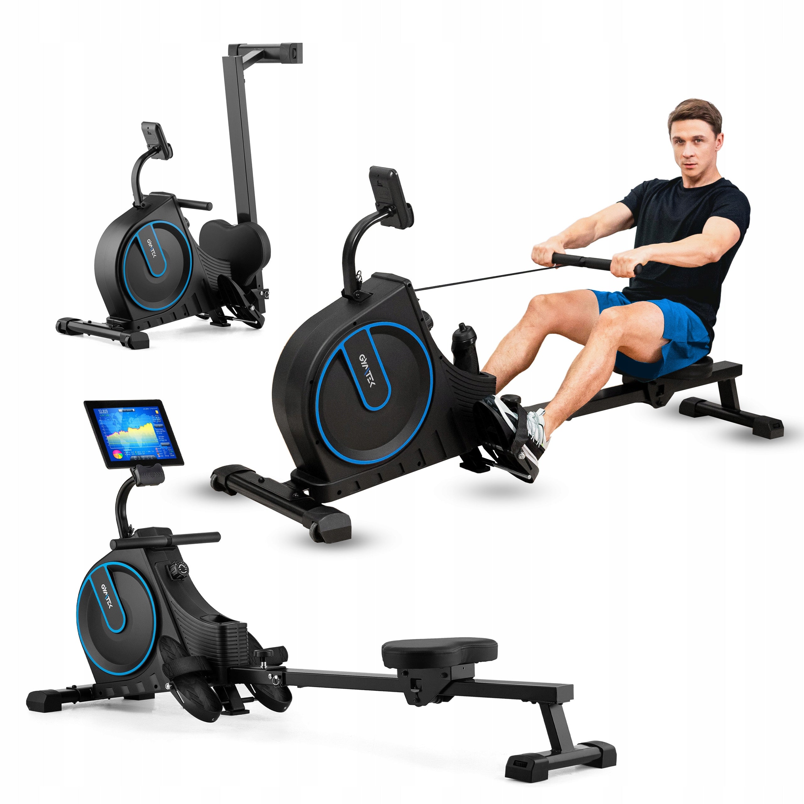 MAGNETIC ROWING MACHINE FOR HOME EXERCISES FOLDING ROWING MACHINE GYMTEK