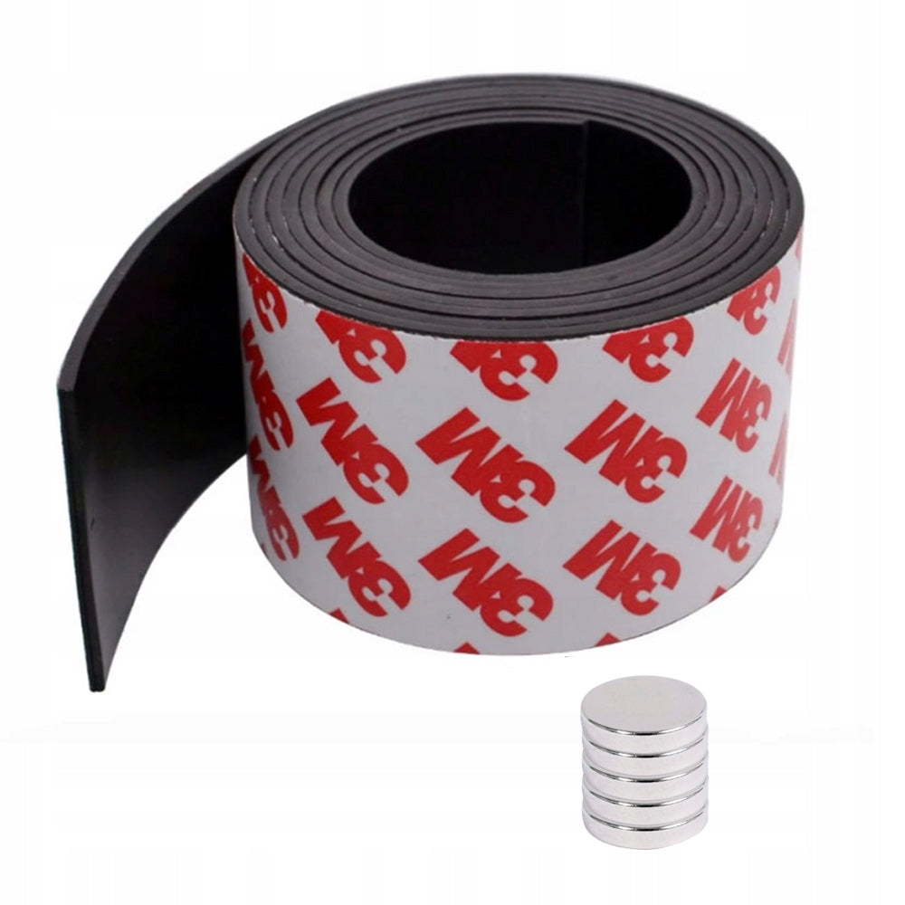 MAGNETIC TAPE with adhesive 3M SELF-ADHESIVE, DIMENSIONS: 500cm / 50mm / 1,5mm