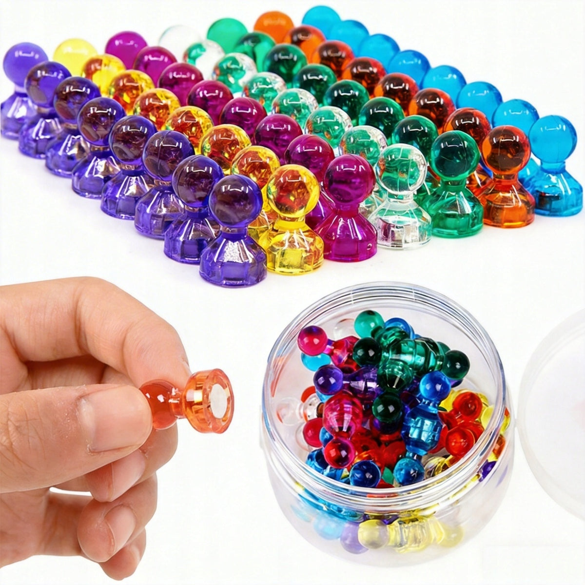 MAGNETS SET OF 56 PIECES COLORFUL MAGNETS FOR BOARDS AND FRIDGE Packaging status original