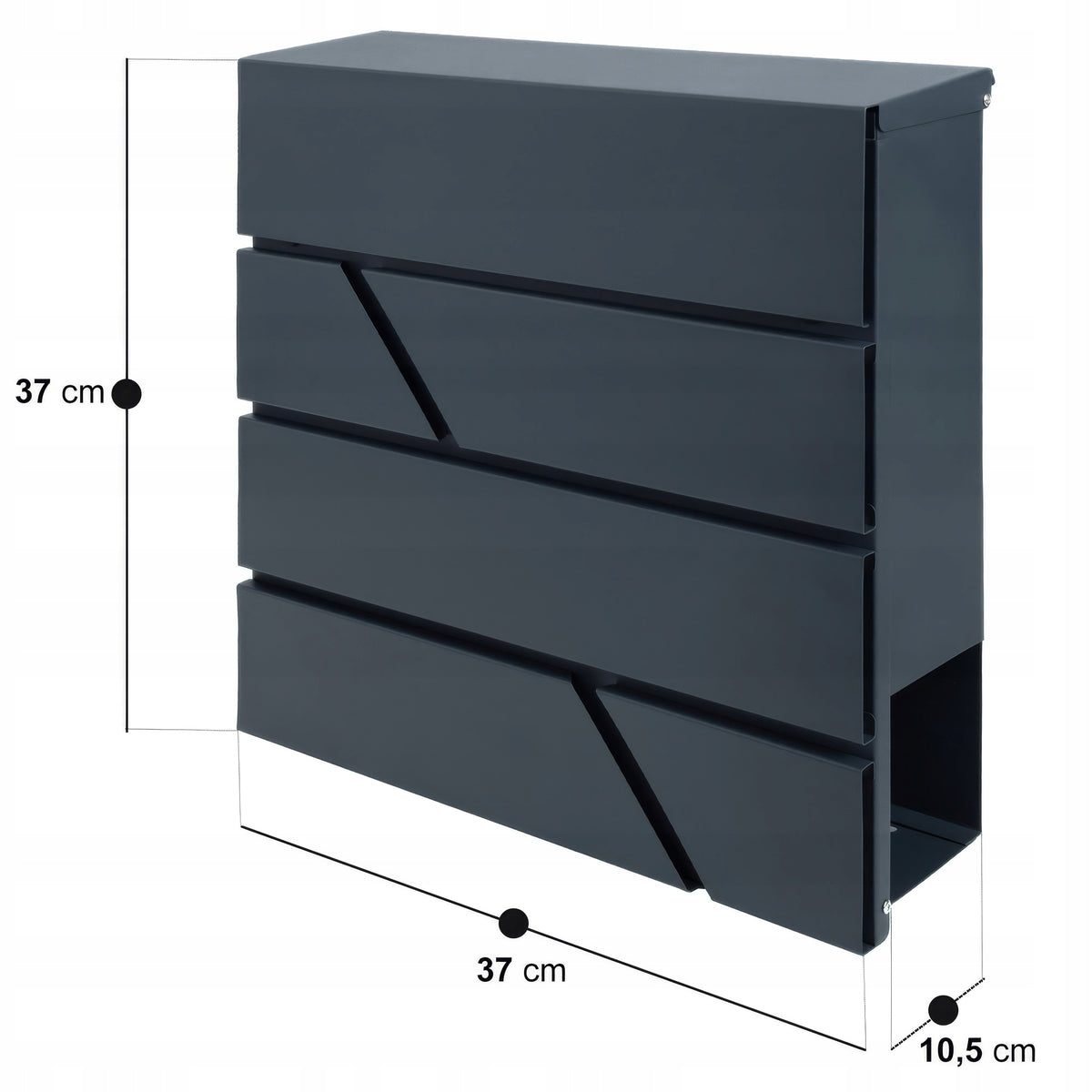 MAILBOX FOR NEWSPAPERS ANTHRACITE Mail Home Manufacturer code 6238