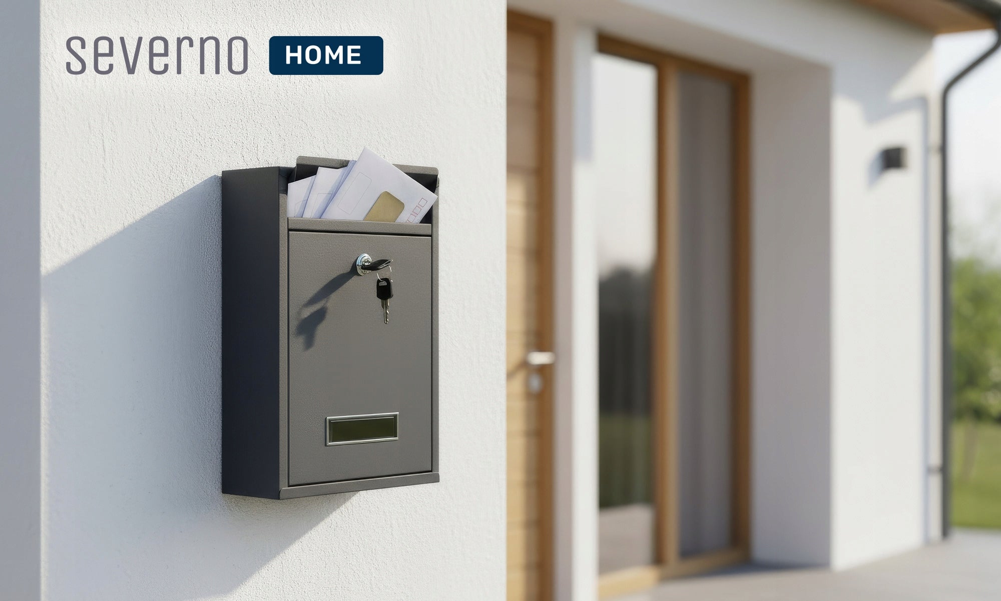 MAILBOX FOR NEWSPAPERS Mail ANTHRACITE for home SEVERNO Packaging status original