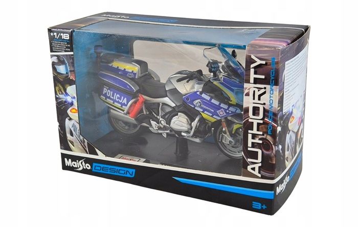 MAISTO Motorbike BMW R 1200 RT Poland POLICE 1/18 32306 Packaging status original