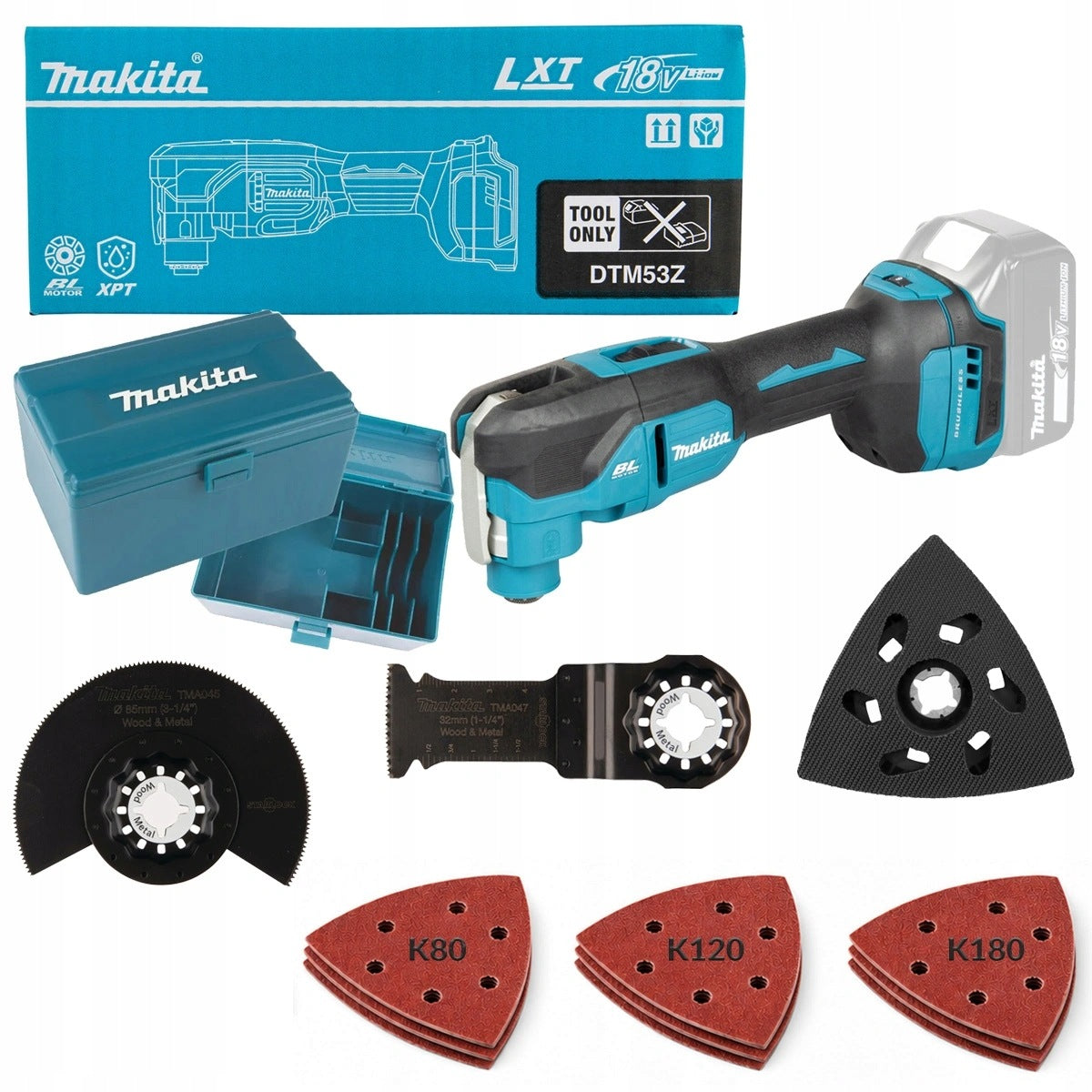 MAKITA 18V Multitool + Accessory Kit DTM53ZX1