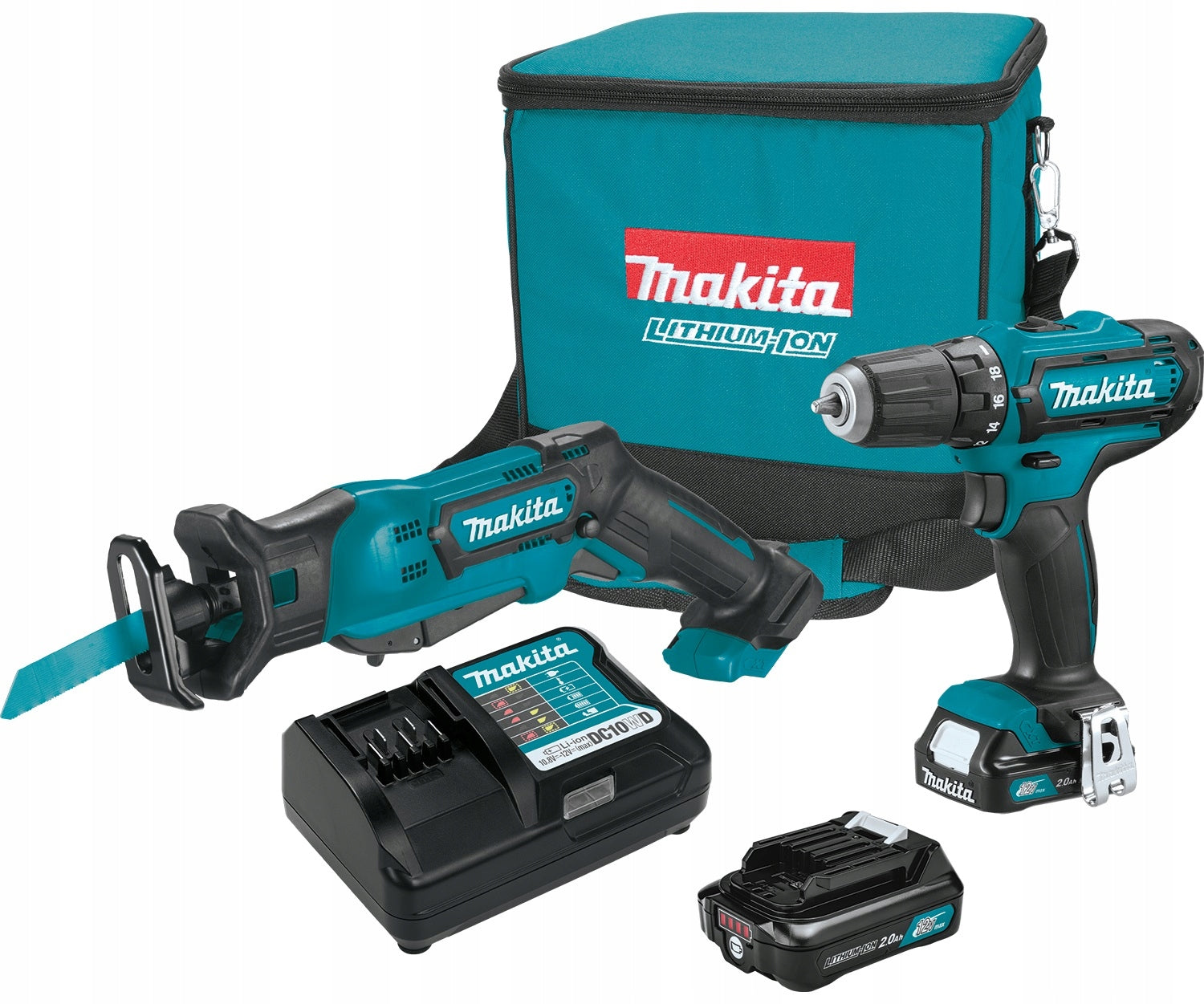 MAKITA CXT CT229R SCREWDRIVER + RECIPROCATING SAW 10,8V 2x2.0Ah