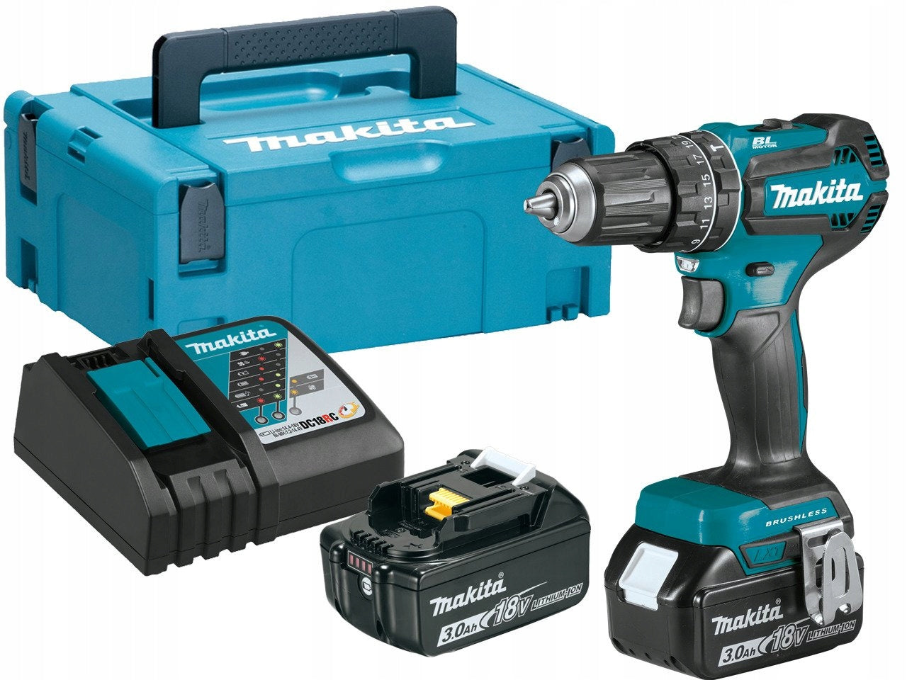 MAKITA Cordless drill/driver 18V 50Nm 2x3Ah DHP485RFJ Makita PL