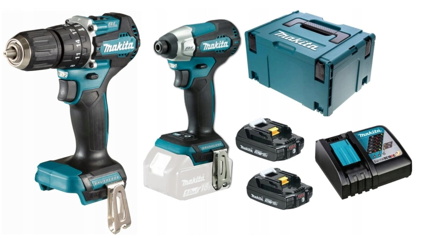 MAKITA DLX2414AJ COMBO SET 18V SCREWDRIVER DHP487 + SCREW DRIVER DTD157
