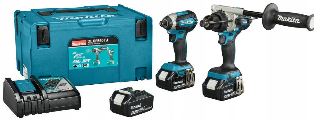MAKITA DLX2550TJ DHP492 DTD153 MAKPAC 3x5.0Ah